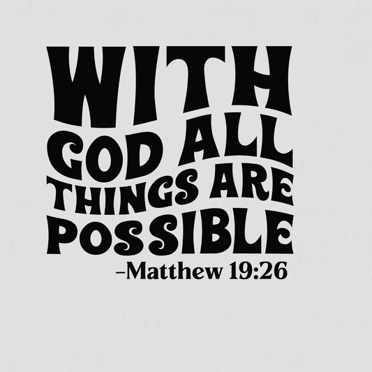 Faith Toddler T-Shirt – All Things Are Possible With God for Kids”