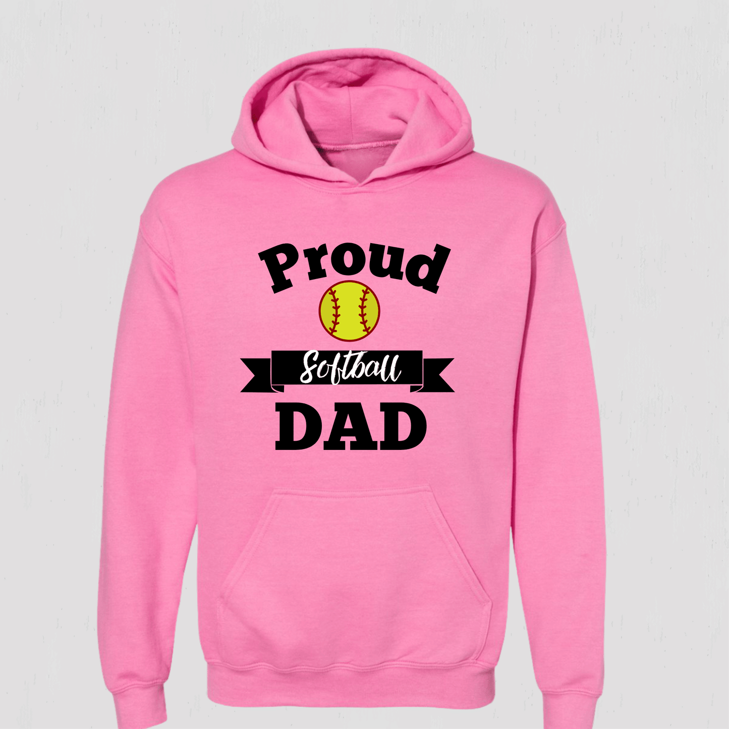 Proud Dad Softball Hoodie