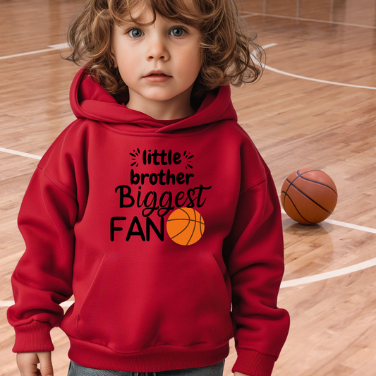 Custom Little Brother, Biggest Fan Basketball Hoodie