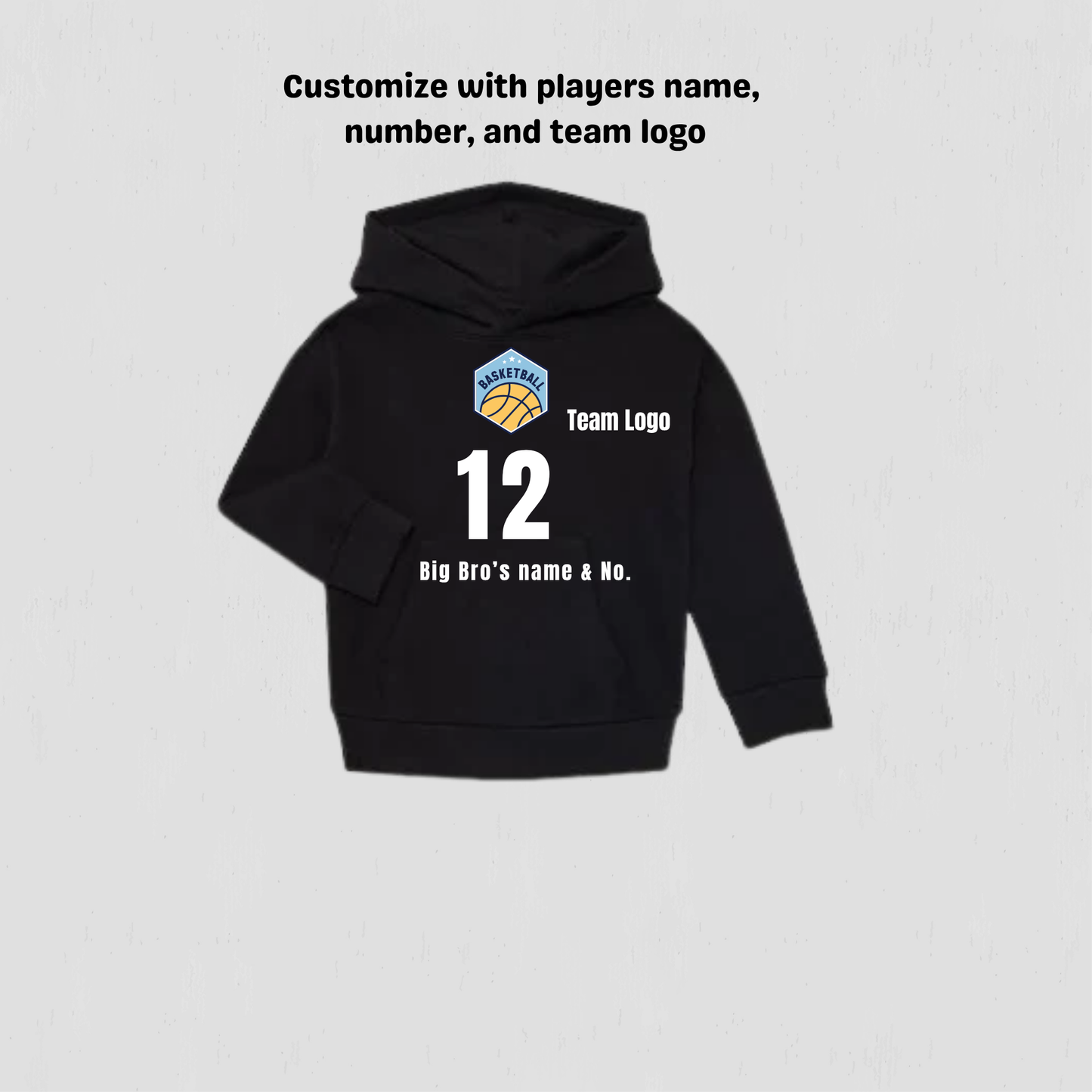 Custom Little Brother, Biggest Fan Basketball Hoodie