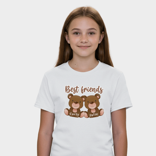 Personalized Best Friends Teddy Bear T-Shirt