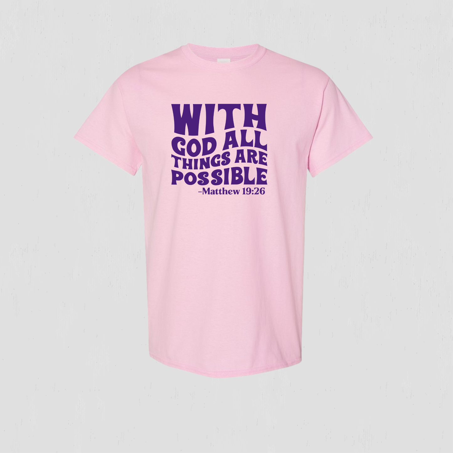Youth Bible Verse on a t-shirt - All things are possible with God