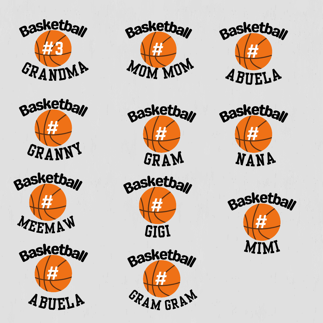 Basketball T-shirt for Grandma, Nana, GiGI, Abuela