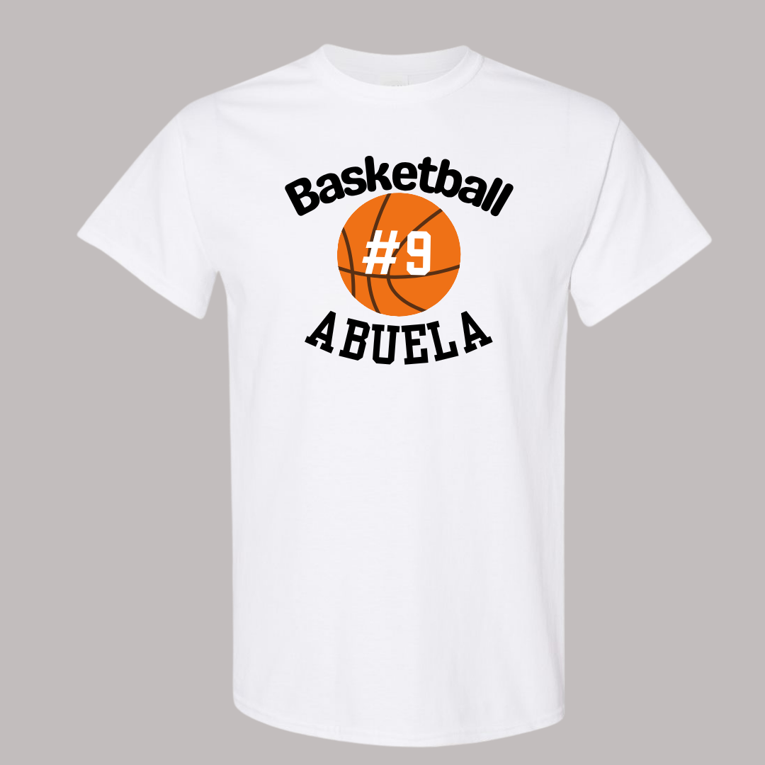Basketball T-shirt for Grandma, Nana, GiGI, Abuela