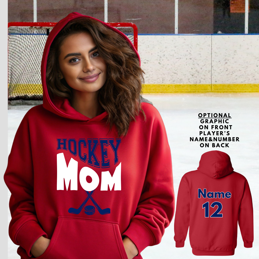 Hockey Rank, Hockey Mom, Ice Hockey Hoodie