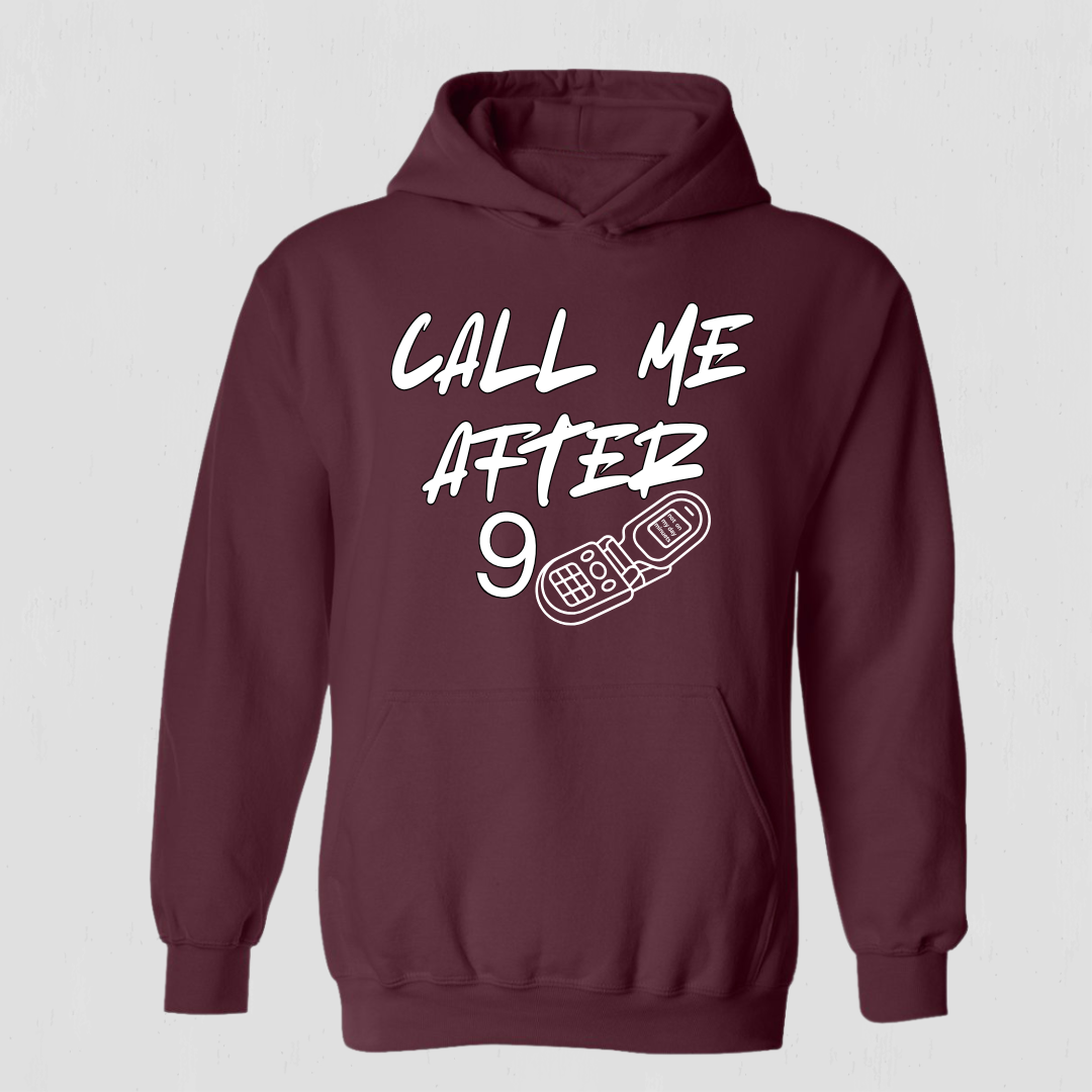 Funny Retro Hoodie – Call Me After Nine