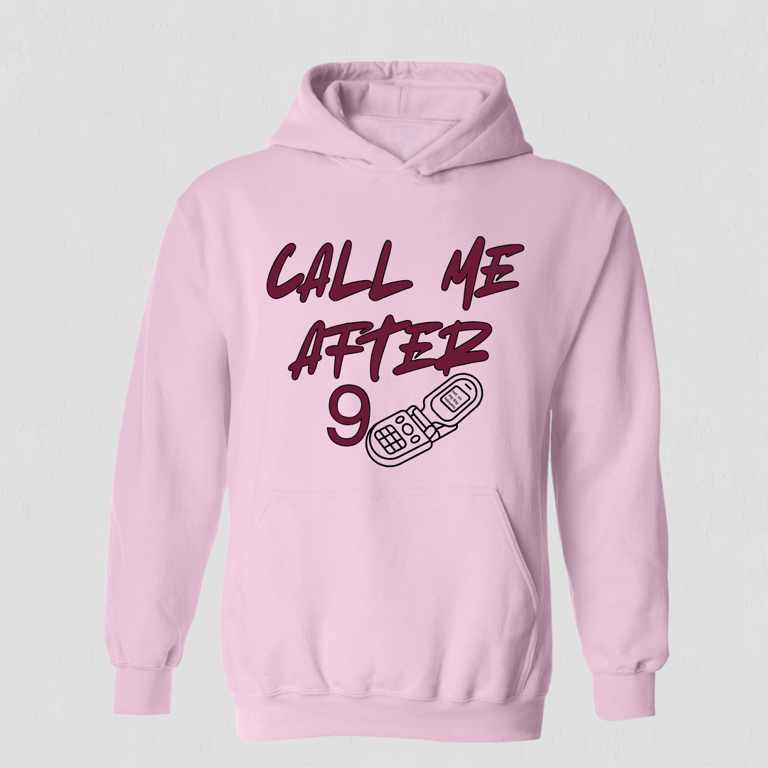 Funny Retro Hoodie – Call Me After Nine