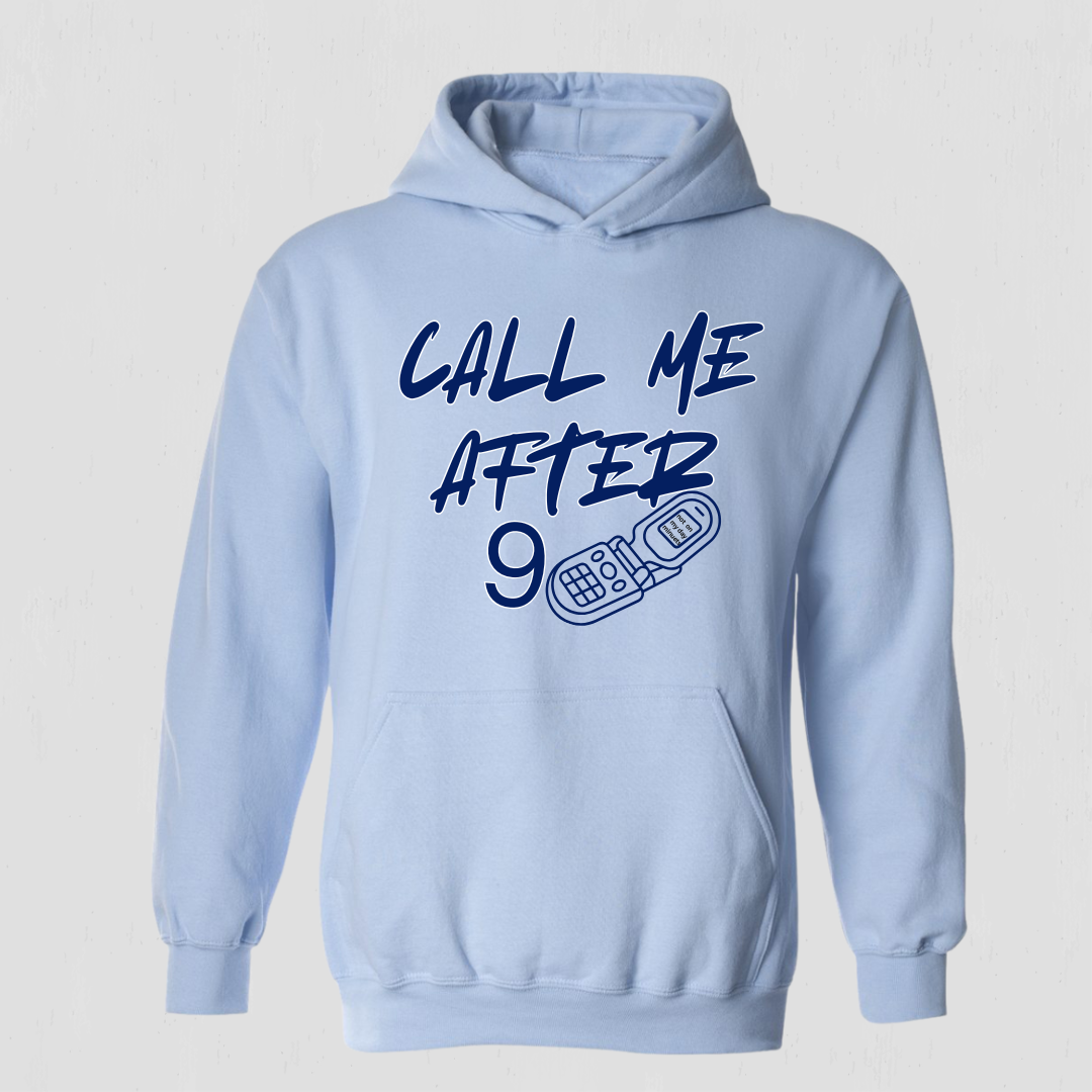 Funny Retro Hoodie – Call Me After Nine