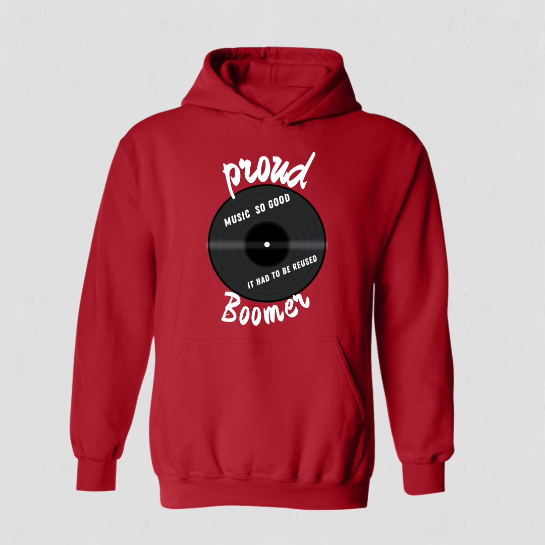 Retro Vinyl Record Hoodie – Proud Boomer