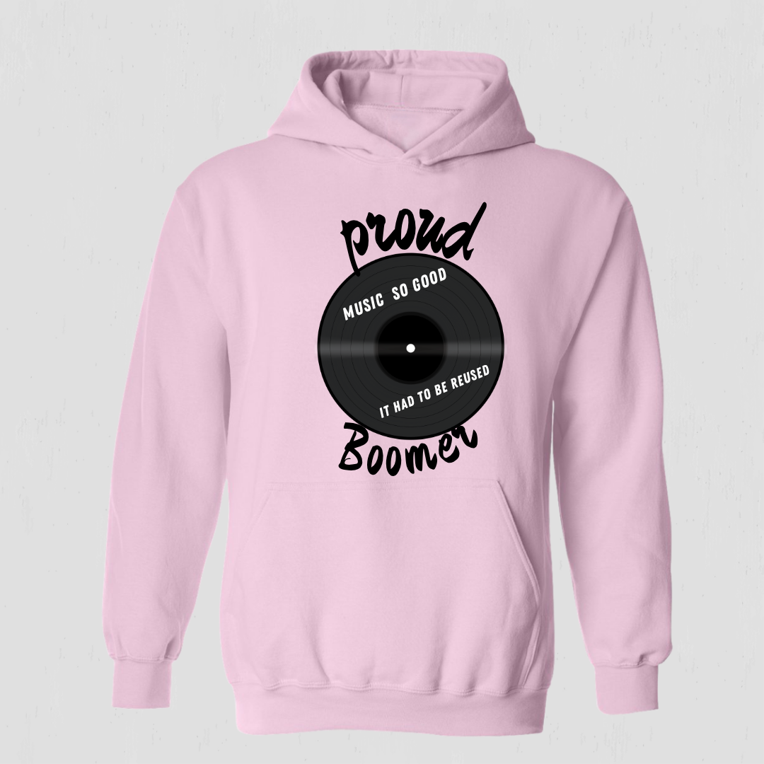Retro Vinyl Record Hoodie – Proud Boomer