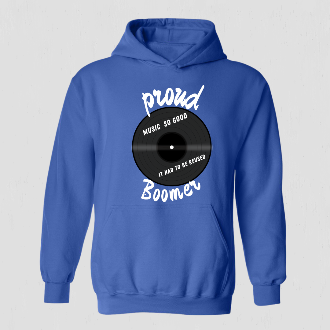 Retro Vinyl Record Hoodie – Proud Boomer
