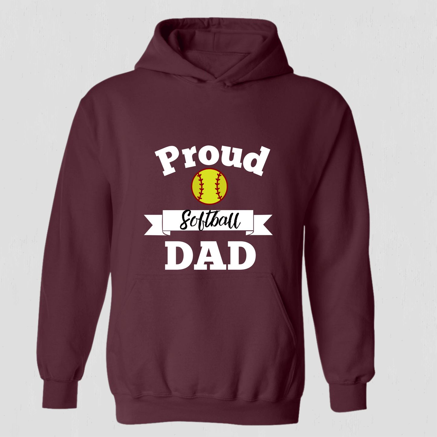 Proud Dad Softball  Hoodie