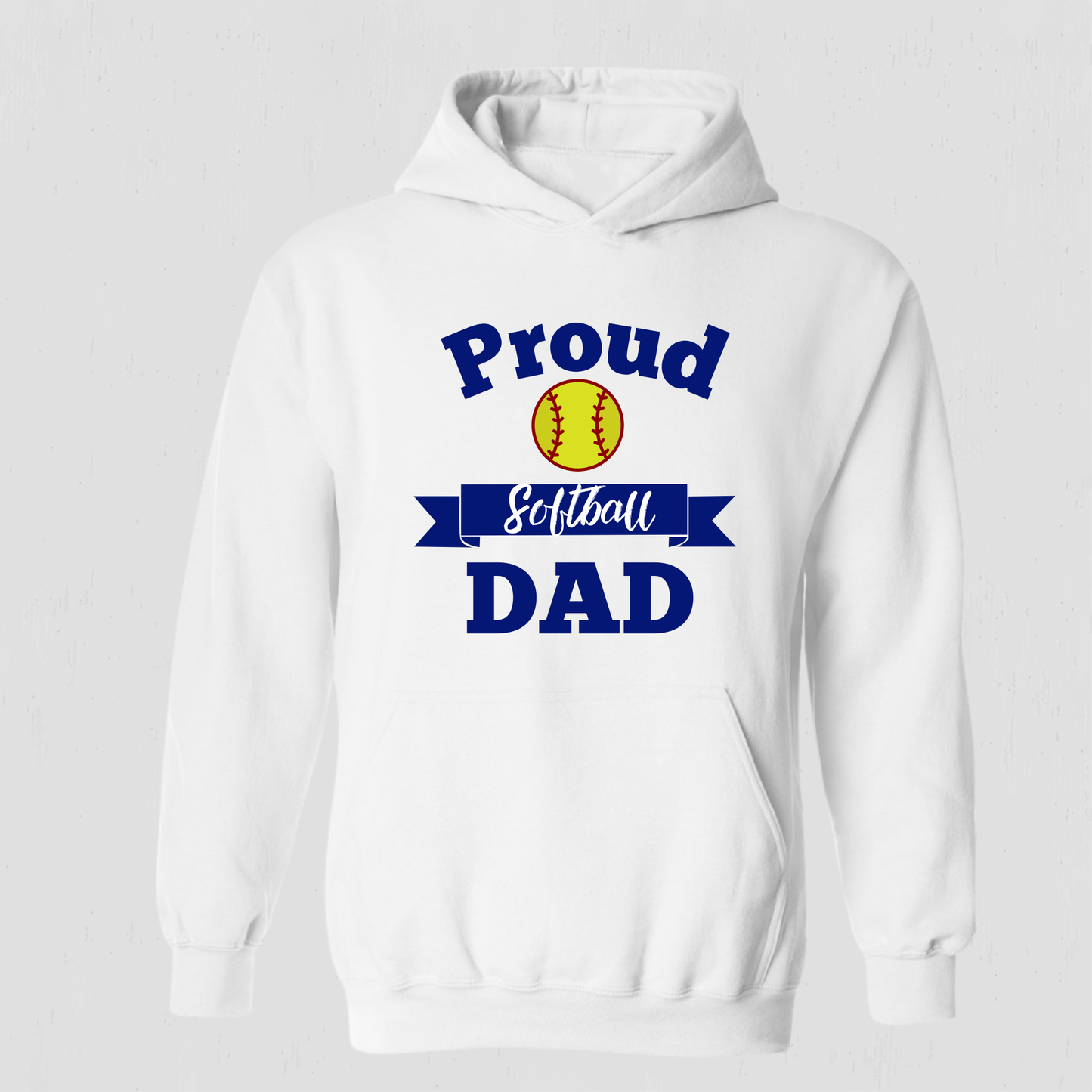 Proud Dad Softball  Hoodie
