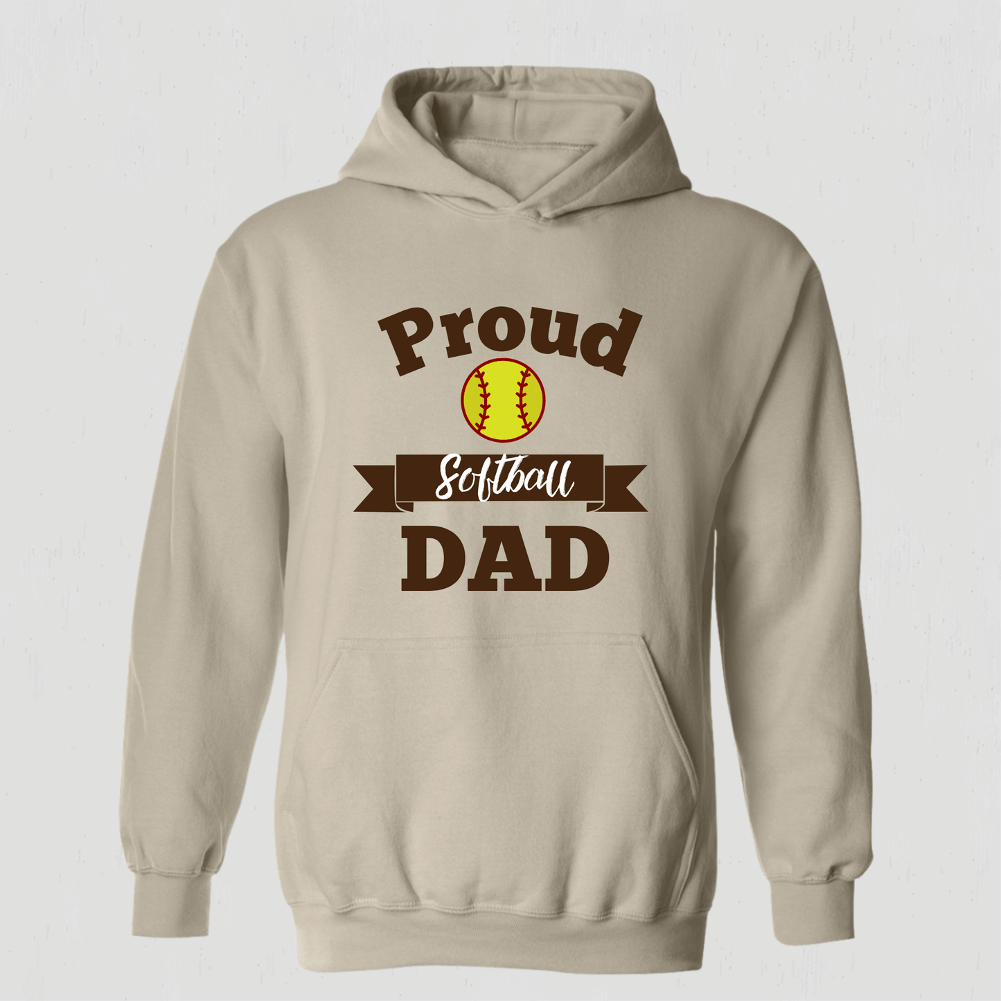 Proud Dad Softball  Hoodie