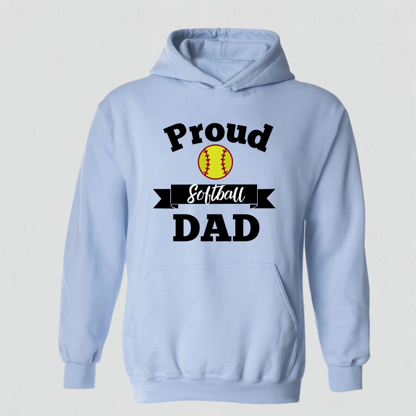 Proud Dad Softball  Hoodie