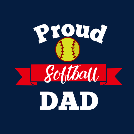 Proud Dad Softball  Hoodie