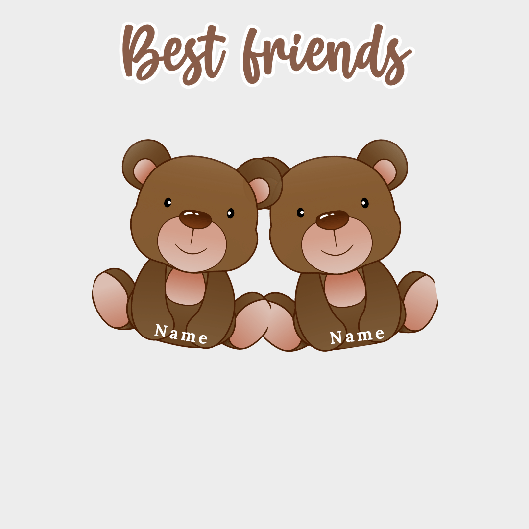 Personalized Best Friends Teddy Bear T-Shirt