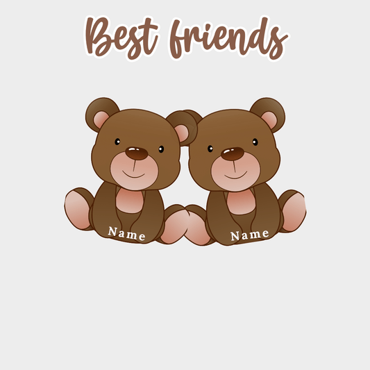 Personalized Best Friends Teddy Bear T-Shirt