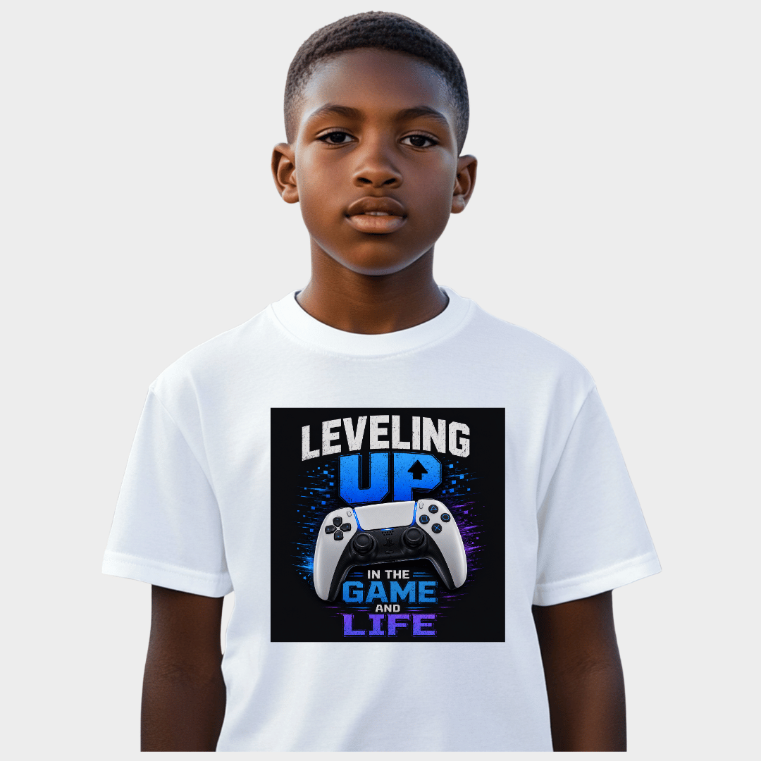 Gamer Life Graphic Tee with Controller Design