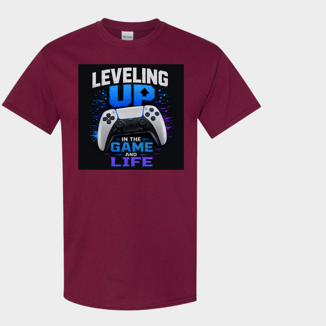 Gamer Life Graphic Tee with Controller Design