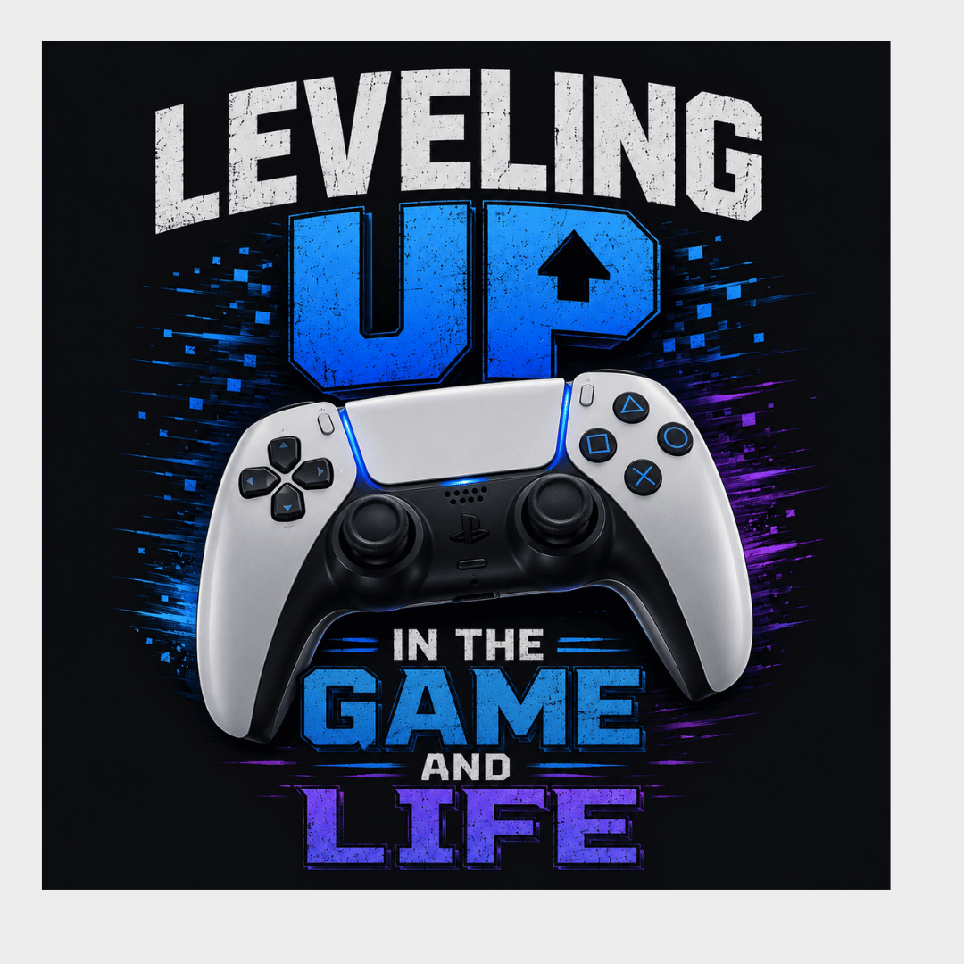 Gamer Life Graphic Tee with Controller Design