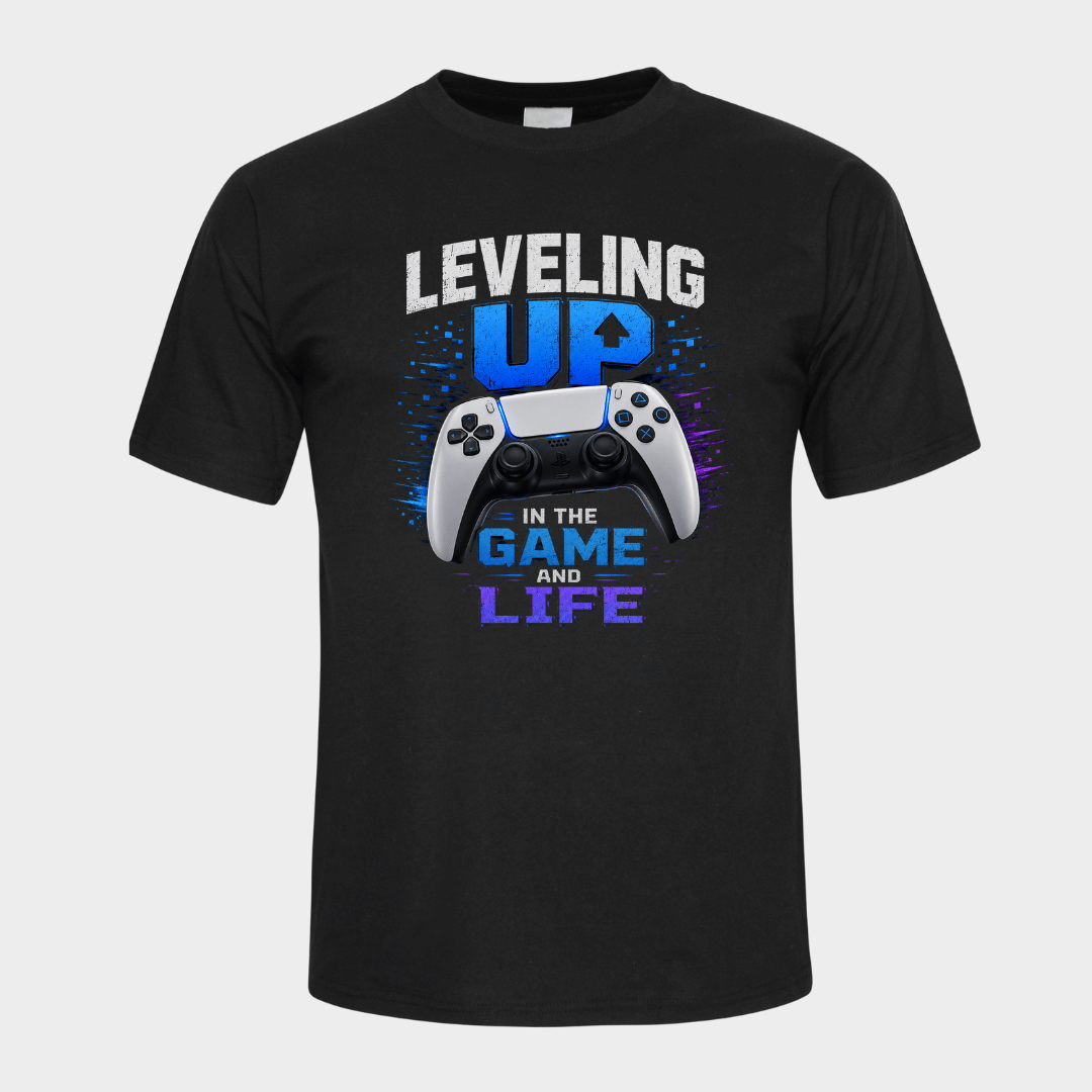 Gamer Life Graphic Tee with Controller Design